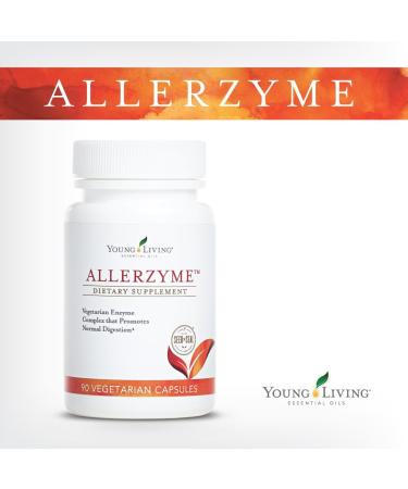 Young Living Allerzyme - 90 ct Dietary Supplement Capsules - Vegetarian Enzyme Complex with Tarragon and Ginger Premium Essential Oils for Digestive Support - Buy Online on GoSupps.com