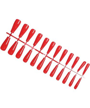 Dajidafu Coffin Nail Set Glossy Classic Scratch Resistant Press-on Fingernails Strong Viscosity Trend Manicure Stickers Type 14 - Buy Online on GoSupps.com