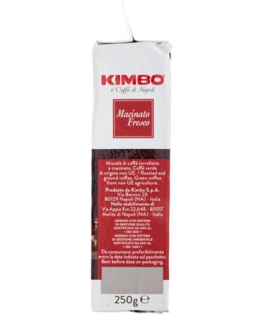 Kimbo Macinato fresco caffe' italiano Caff Macinato Italian Caf moulu convient pour cafeti re Moka Lot de 4x 250 gr + Italian Gourmet polpa 400g - Buy Online on GoSupps.com