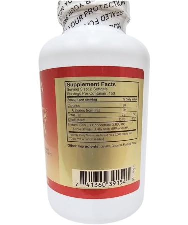 NCB NCB TECHNOLOGY Alaska Deep Sea Omega-3 Fish Oil 1000mg | EPA & DHA Softgels | Wild-Caught & Sustainably Sourced | Supports Heart Brain Joint & Immune Health | 300 Softgels - Buy Online on GoSupps.com