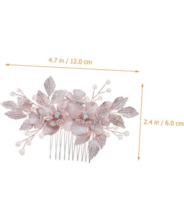 Beaupretty Comb bride wedding tiara wedding Crystal hair comb bridal flower hair combs rhinestone pearl hair comb rhinestone pearl side comb flower girl bridesmaid Zinc alloy rose Gold - Buy Online on GoSupps.com