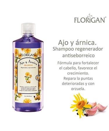 Buy Anti Dandruff & Regenerative Shampoo Ajo y rnica 1L - Florigan Purple | Fast International Shipping - Buy Online on GoSupps.com