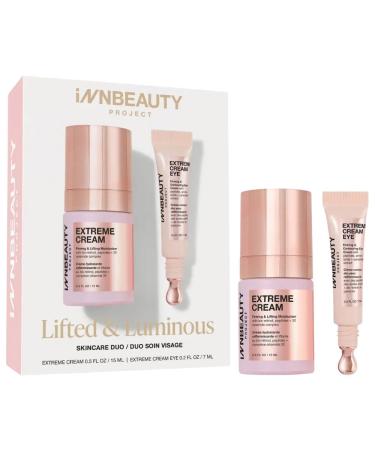INNBEAUTY Project Lifted & Luminous Travel Skincare Holiday Gift Set Extreme Cream & Extreme Cream Eye for Firming Lifting Hydrating