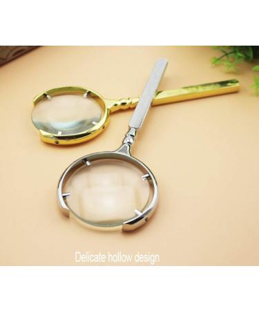 Handheld Glass 10x Lens - 10 LED Lights - Portable Glass Suitable for The Elderly Low Vision Reading Books Pages Magazines Newspapers and Maps HD Glass (Color : Parent) Good Times - Buy Online on GoSupps.com