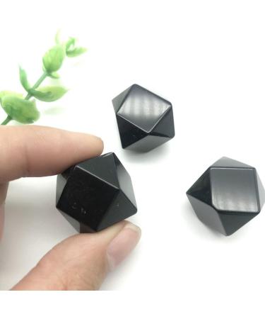 Specimen Natural Black Obsidian Crystals Stone Carved Polyhedron Shaped Smooth StoneCrystals Room DecorationStone Stone Crystal Reiki - Buy Online on GoSupps.com