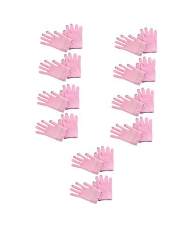 minkissy 10 Pairs Moisturizing Gloves Hand Covering Conductive Yarn Touch Screen Pink Miss