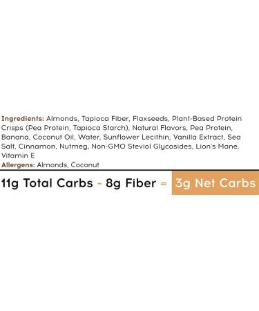 Buy IQBAR Brain & Body Keto Protein Bar - Banana Nut | Low Carb High Fiber Vegan Snack | Energy & Meal Replacement Bar - Buy Online on GoSupps.com