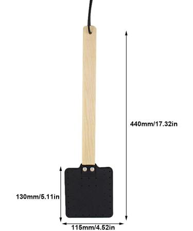 liangshi Leather Swatter Wooden Handle Household (Charcoal Black) - Buy Online on GoSupps.com