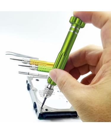 Dewedrt 5 in 1 Mini Screwdriver Glasses Screwdriver Magnetic Screwdriver Set for Watches Green - Buy Online on GoSupps.com