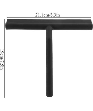 Black Stainless Steel Squeegee for Bathroom Kitchen Car Glass or Mirrors with Hooks Holder - Buy Online on GoSupps.com