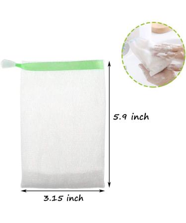 20 Pack Handmade Soap Bubble Mesh Bags - Exfoliating Double Layer Foam Net Soap Saver Pouch for Body and Facial Cleaning (Assorted Colors) - Buy Online on GoSupps.com
