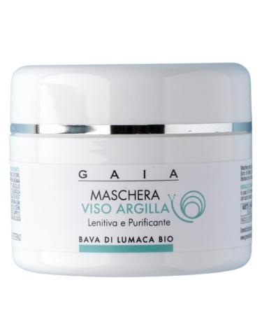 Greenlab Elicicoltura Soothing and cleansing facial mask green clay and snail slime Gaia 100 ml soft hydrated and radiant skin from the first use for all skin types of men and women