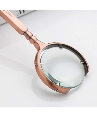 Magnifying Glass High-Definition Handheld Magnifying Glass Bronze Metal 10 Times Advanced Reading Magnifier All Metal Magnifying Glass High Magnification Magnifying Glass Made in China - Buy Online on GoSupps.com