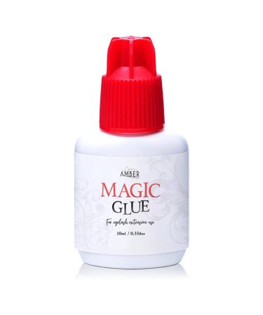 Mild Sensitive Eyelash Extension Magic Glue for Professional Lash Extensions  1-2 Sec Dry Time & Up to 6 Weeks Retention  Black Adhesive by Amber Lash (10 ml / 0.35oz) 10ml