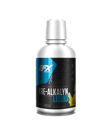EFX Sports Kre-Alkalyn Creatine Liquid Concentrate PH-Correct Creatine Monohydrate Multi-Patented Formula Gain Strength Build Muscle & Enhance Performance (63 Servings Lemon Drop)
