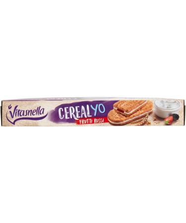 Vitasnella Cereal Yo Frutti Rossi Pack of 6 whole grain biscuits filled with delicious cereals yogurt and delicious red fruits 253 g - Buy Online on GoSupps.com