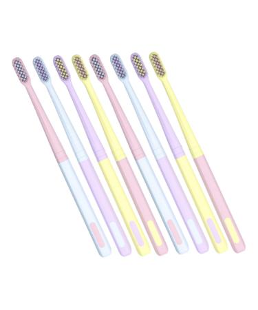 Tovinanna 8st Macaron toothbrush ergonomic light household toothbrush cleaning brushes for the household travel toothbrush practical toothbrush teeth brushing toothbrush manual