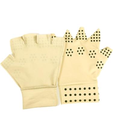 Healeved Anti-Slip Workout Gloves - 3 Pairs Magnetic Half Finger Sports Gloves for Fitness & Riding Non-Slip Elastic Support - Buy Online on GoSupps.com