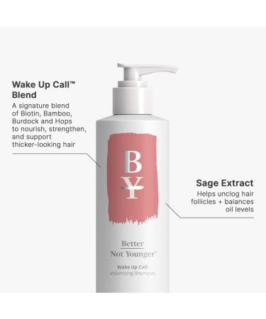 Better Not Younger WAKE UP CALL Hair Thickening Spray made with Biotin Bamboo Burdock and Hops - Volumizing Hairspray for Women Over 40 6 oz - DUO Bundle Wake Up Call Spray 2-Pack - Buy Online on GoSupps.com
