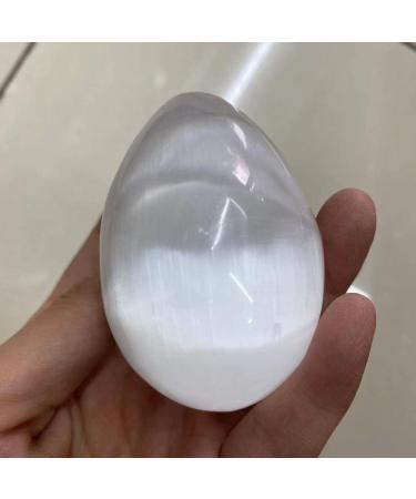 Natural Selenite Crystal Quartz Egg Suitable for Home Raw Stones and Minerals Home Goods 50-60mm - Buy Online on GoSupps.com