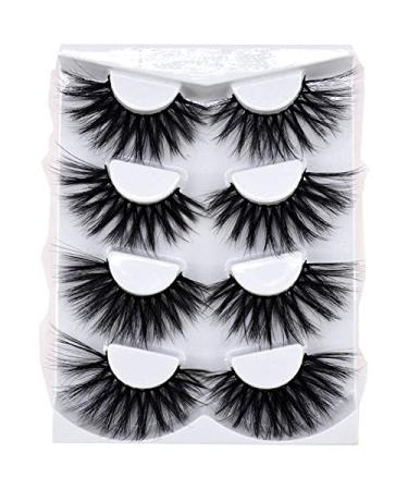 4 Pairs of Soft Real Hair False Eyelashes - Thick & Long 3D Fiber #06 - International Shipping Available - Buy Online on GoSupps.com