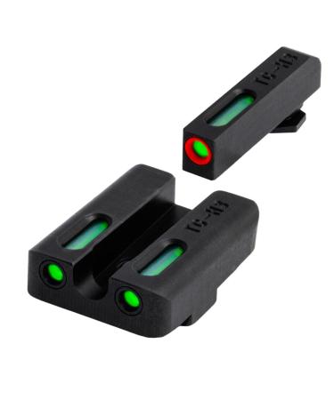 TRUGLO TFX Pro Tritium and Fiber Optic Xtreme Handgun Sights for Glock Pistols Glock 17/17L, 19, 22, 23, 24 and more Handgun Sight