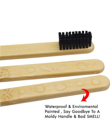 Dr. Perfect Kids Bamboo Toothbrushes - Child Size, Waterproof & Anti-Moldy (Pack of 4) - Buy Online on GoSupps.com