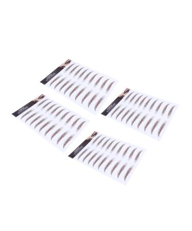 WOFASHPURET 4pcs Eyebrow Stickers Waterproof Fake Eyebrow False Imitation Eyebrow 4d Transfer Stickers Hair