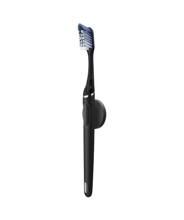 Oral-B Clic Manual Toothbrush Matte Black + Bonus Head & Magnetic Holder - 4 Piece Set - Buy Online on GoSupps.com