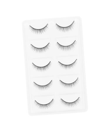 minkissy 1 Pair Short Eyelash Artificial Eyelashes Long Eyelashes Faux Dramatic Eyelashes 3d Fake Eyelashes Cosmetics Women Lashes Fake Lashes The Cross 6d Extend Artificial Fiber