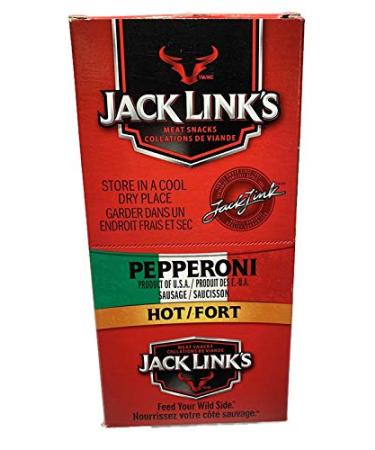 JACK LINKS HOT PEPPERONI - 20 Individually Wrapped 20g Sticks