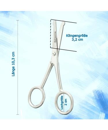 SMI Round Tip Nose Hair and Beard Scissors with Pouch - Small Grooming Scissors - Buy Online on GoSupps.com