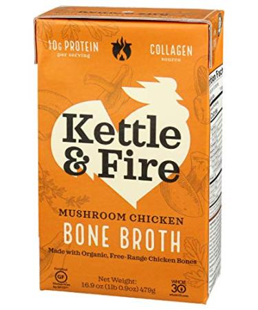 Kettle And Fire Broth Mushroom Chicken Bone, 16.9 OZ 1.05 Pound (Pack of 1)