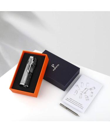 PIPITA Torch Lighter Windproof Cigar Lighter Adjustable Triple Jet Flame Refillable Butane Gas Lighters with Punch (Butane Not Included) - Buy Online on GoSupps.com