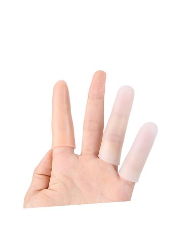 FRCOLOR 4 Pairs Finger Cots Silicone Toe Sleeves Bra Strap Cushions Finger Covers Trash Bag Clips Fingertip Fingers Support Finger Finger Sleeves Sebs Men and Women Protector Thumb