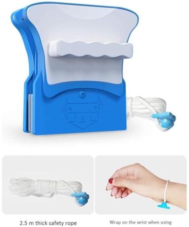 QTYUERGK Square Double Sided Magnetic Window Cleaner 2.5m Safety Rope/ABS Shell Cleaner Glass Wiper Magnetic Strong Adsorption Force Manual Version Colour:Blue 23-30mm (Cleaners - Buy Online on GoSupps.com