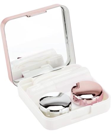 Kikyo Lens Box - Contact Lens Travel Set with Cleaning Disc | Sensitive & Stylish Light Pink for Daily Outdoor Use - Buy Online on GoSupps.com