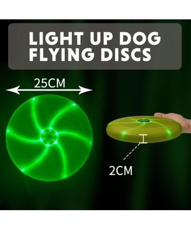 LED Dog Flying Disc - 25 cm Luminous Frisbee for Training & Play | International Shipping - Buy Online on GoSupps.com