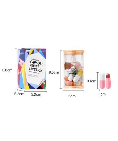 KISSIO Mini Lipstick Set - 16 Colors Velvety Matte, Waterproof & Long-Lasting | Travel-Friendly Cruelty-Free Capsule Lipstick Kit 2.4oz - Buy Online on GoSupps.com