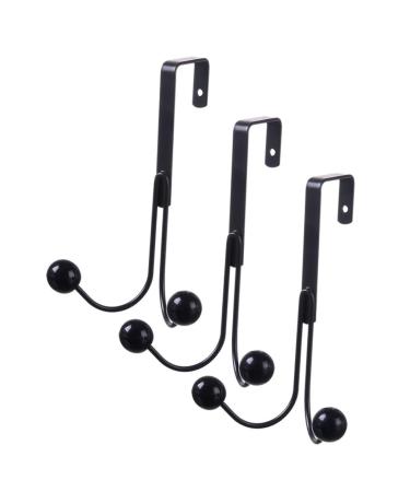 Alipis 3pcs Wrought Iron Hook Hooks Hangers Coat Rack Over The Door Towel Rack Door Hook Jacket Door Frame