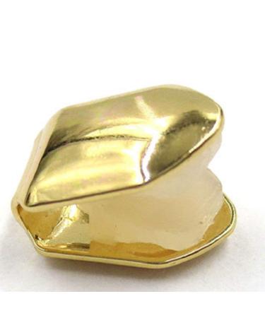 2Pcs Hip Hop Teeth Caps - Shiny Dental Veneers for Men & Women, Golden Single Tooth Braces for Unique Style | Teeth Accessories for Dental Grills - Buy Online on GoSupps.com