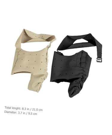 Lurrose 2pcs Leather Bracers Set for Hair Straightener & Hallux Valgus Support | Foot Wrap Support Brace Clip Board | Male, Assorted Colors - 21X9.5X0.1CM - Buy Online on GoSupps.com