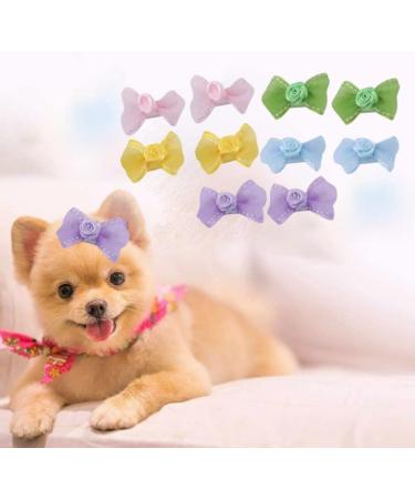 10Pcs/Set Dog Hair Bows Lovely Pets Hair Clips Bowknot Clip Hairpins Cats Dogs Hair Accessories Pet Grooming Products for Puppies Cats and Other Small Pets - Buy Online on GoSupps.com