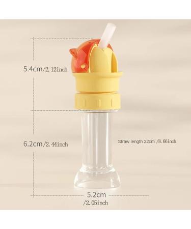 Reusable Children Beverage Water Bottle Straw Lid Water Bottle with Straw Lid Spill Proof Water Bottle Straw Cap Bottle Cap Spout Adapter with Straw No Spill Silicone Water Bottle (Orange *1) - Buy Online on GoSupps.com