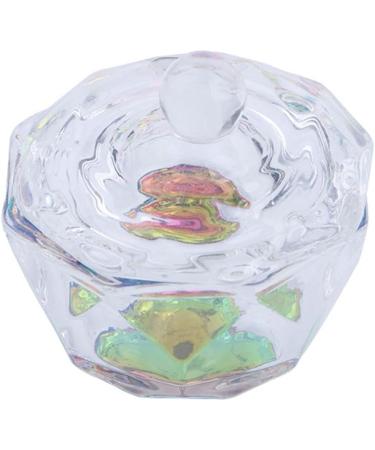 OLACD Fashion Cute Nail Art Crystal Dishes with Lids - Home Salon Glass Bowls Small and Colorful Set of 2 - Buy Online on GoSupps.com