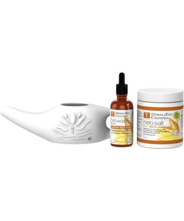Himalayan Chandra ECO Neti Pot Sinus Cleansing System Starter Kit - Complete Solution for Sinus Relief - Buy Online on GoSupps.com