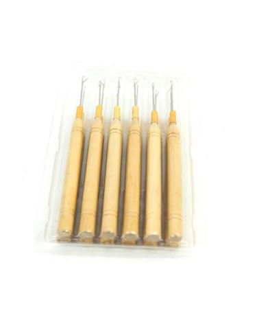 Minkissy 10-Piece Hair Extension Hook Pull Needle Set for Dreadlocks & Wigs - Wooden Handle for Micro DOLL Hairstyles - International Shipping Available - Buy Online on GoSupps.com
