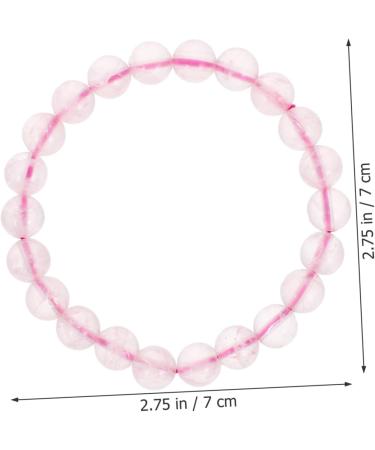 Exceart Portable Wristwalk Bracelet - Crystal & Pearl Ladies Accessories | Unisex Amethyst & Pink Gemstone Bracelet 0.8x7cm - Buy Online on GoSupps.com