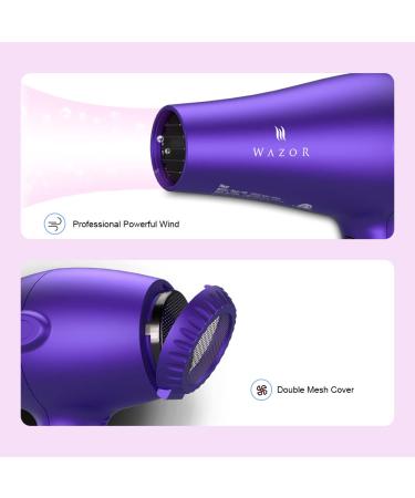 Buy Purple Professional 1875W Lightweight Hair Dryer - Tourmaline Ceramic Ionic with Diffuser & Comb - Fast International Shipping - Buy Online on GoSupps.com