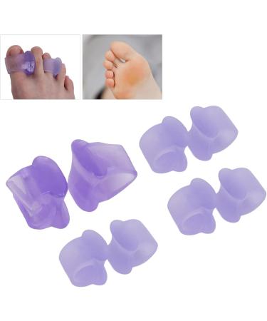 Silicone Toe Separators - 4 Pairs for Overlapping Toes - Purple Hallux Valgus Corrector & Bunion Straightener with Guaranteed Results - Buy Online on GoSupps.com